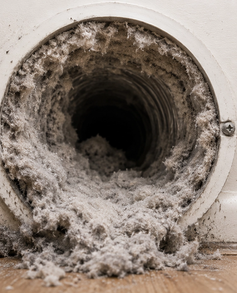 before dryer vent cleaning