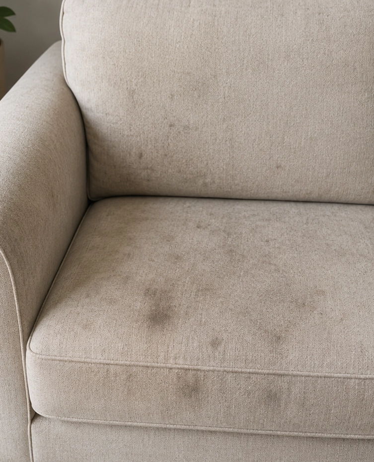before upholstery cleaning