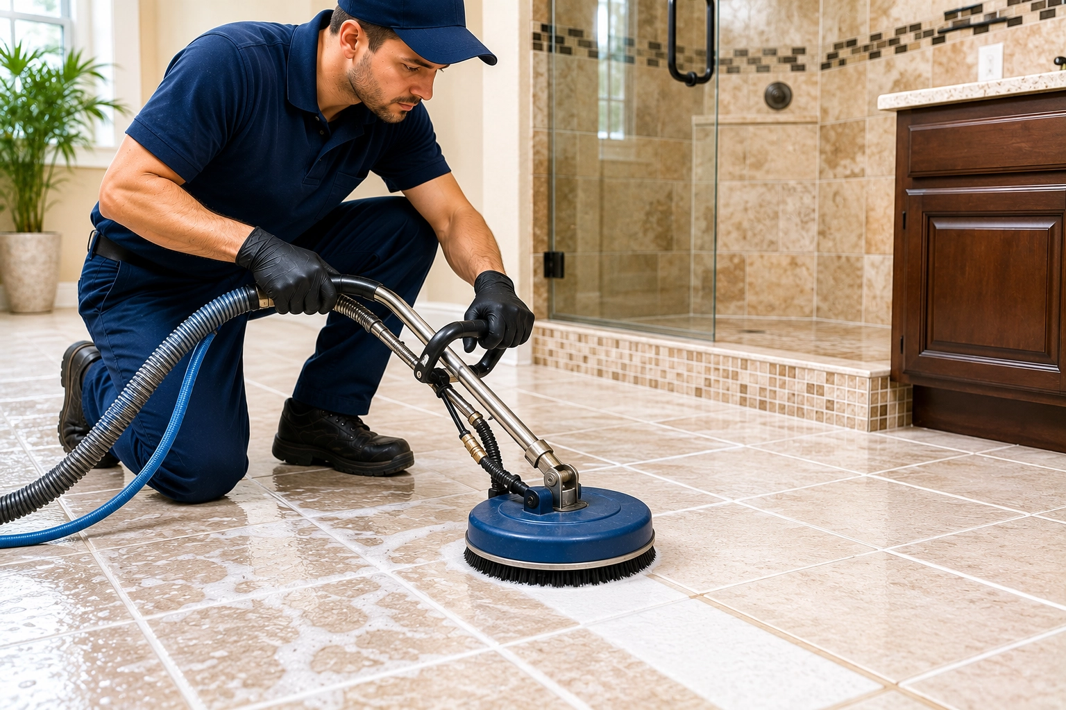 Tile & Grout Cleaning Process